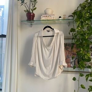 Vince cowl neck satin blouse